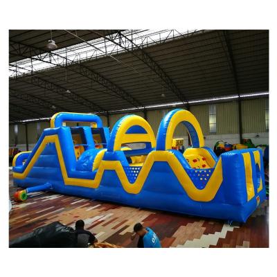 China Slide+multi-function obstacle course factory price kids jumping castle inflatable obstacle course equipment on sale for sale