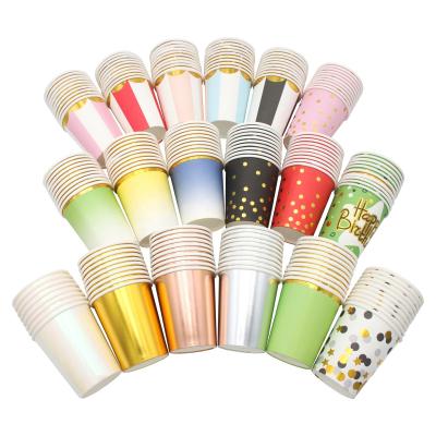 China Aluminum Foil Cups 9oz Paper For Birthday Party Decorations Supplies Or Custom for sale