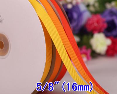 China Single Face Polyester Solid Color 100% Fita de gorgorao Wholesale Hair Ribbon 5/8