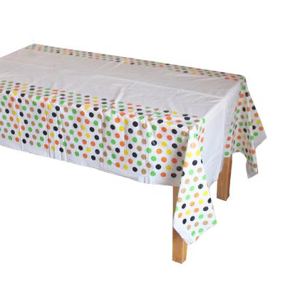 China Disposable Plastic Dot TableCover Tablecloth Butterfly Waterproof PE Tablecloth for Kids Birthday Party Decoration 180*108cm for sale