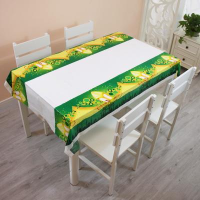 China Plastic Disposable Table Cloths Eid Mubarak Ramadan Table Cover Tablecloth Lamp PE Waterproof for Muslim Islam Decoration 180*108cm for sale