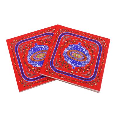 China Eid al-Fitr Ramadan Food Grade Paper Napkin Printed For Muslim Islamism Cloth Servilleta Decoration 33*33cm for sale