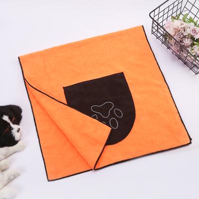 China Viable Wholesale Soft Portable Microfiber Hand Towel Quick-Drying Dog Bath Pet Towel Portable Beach Towel for sale