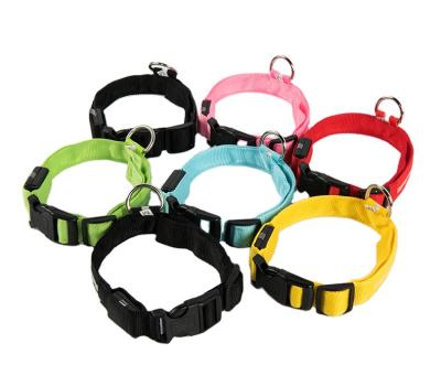 China Amazon's Best Selling LED Dog Collars Night Safety Flashing Light Nylon Dog Collar for sale