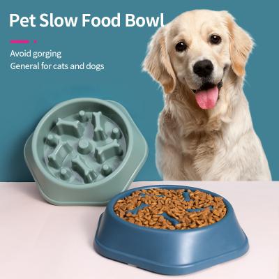 China Sustainable Wholesale Pet Supplies Cat Feeding Slow Eating Bowl White Custom Food Feeding Slow Feeder Dog Bowl Pet Bowl for sale