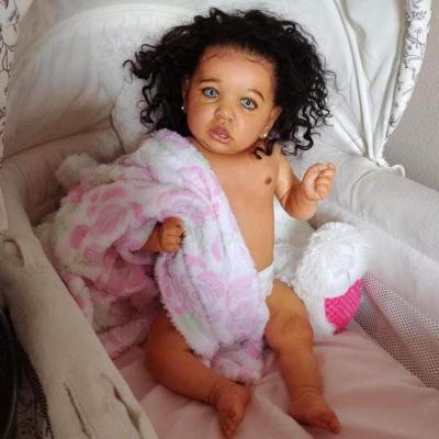 China New skin changeable black saskia saskia reborn girl todderl baby girl - African American baby doll realistic real touch silicone full body for sale