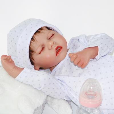 China New High End Realistic Soft Body Vinyl 18inch Reborn Toys Changeable Dressing Real Lifelike Listing Baby Doll for sale