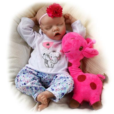 China Cute Lifelike Newborn Doll Silicone Dressing Lifelike Soft Reborn Baby Dolls Toys 18 Inches For Kid Gift for sale