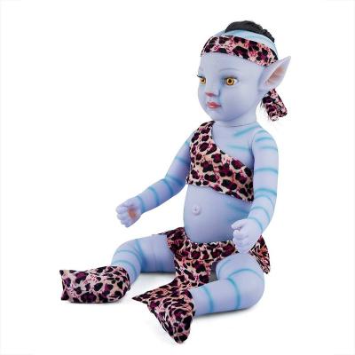 China Changeable Dressing Reborn Doll 20 Inch Night Light Baby Blue Lifelike Full Silicone Vinyl Soft Body - Doll Kit Girl Gift Toy For Children for sale