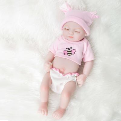 China Silicon 10Inch Changeable Lifelike Miniature Soft Body Dolls Reborn Baby Clothes 25cm Full - Lifelike Cute Newborn Baby Doll Boy Dolls for sale