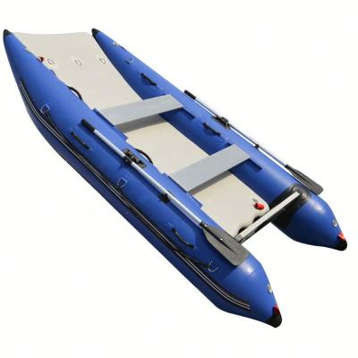 China 4.3m Mini Inflatable Cat Catamaran Sail Relaxing Inflatable Catamaran for sale