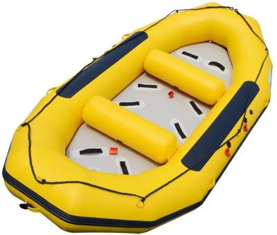 China Relaxing 1.2mm PVC 13ft Inflatable River Raft 6 Person White Water Rescue Raft Floating for sale