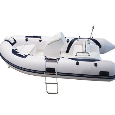 China High Quality CE 3.9m Double Layer FRP PVC Deep Hull Fiberglass V Rib Inflatable Boat Yacht for sale