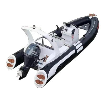 China 19ft 5.8m PVC/Hypalon Rigid 580 Rigid Inflatable Fiberglass Rigid PVC Sport Inflatable Boat 580 for sale