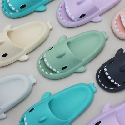 China Fashion Trend Summer Novelty Open Toe Slide Sandals Anti-Slip Sole Beach Pool Shower Shark Slippers with Cushioned Thick Sole for sale