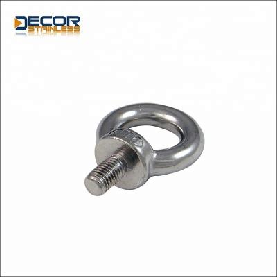 China Marine Decorative 304 316 DIN580 Stainless Steel Eye Bolts Marine Decorative Concrete Lifting Eye Bolt for sale