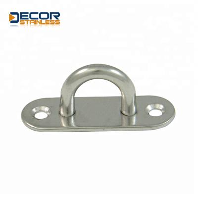 China Marine Deck Hardware Stainless Steel Square Eye Plate Pad Eye for Sailing Boats and Yachts for sale