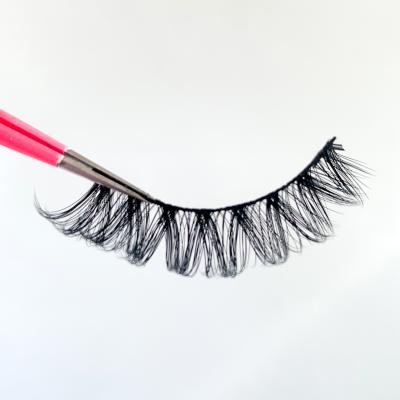 China Free sample russian strip thick whips 3d faux mink c d curl strip eyelash strip russian lashes for sale