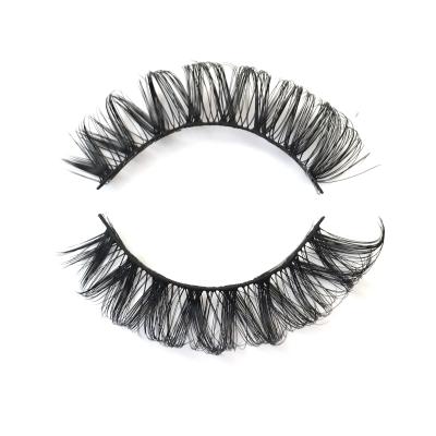 China Newcomer Natural Cruelty Colored Russian Lashes Band Free Synthetic Lashes Wink Winged Russian D Loop Whips Extra Lashes Band for sale