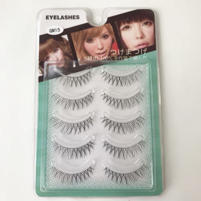 China Natural wholesale natural synthetic whips private label for japan market 3d clear band whips sharpened lashes for sale