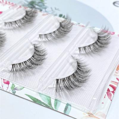 China Natural Top Selling Synthetic Lashes Wholesale Private Label Bottom Lashes 100% Clear Strip Cruelty Free for sale