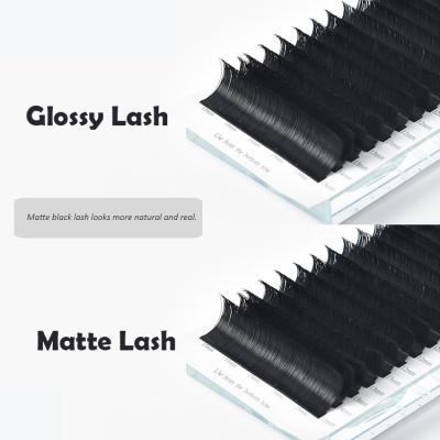 China Wholesale Fake Thick Mink Lashes Individual 0.20 Classic Ellipses Lash Extension Flat Cashmere Flat Highlights for sale