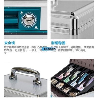 China Professional Metal Cash Box / Small Money Box  For Money Classification for sale