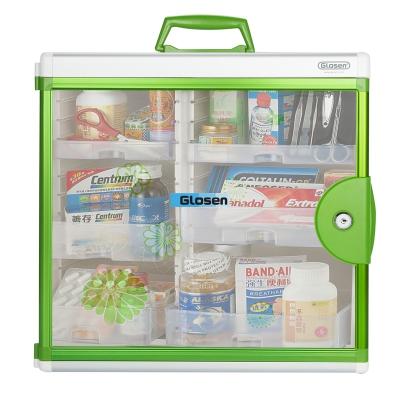 China Large Capacity Green Lockable Steel Medicine Cabinet Elegant For Factory for sale