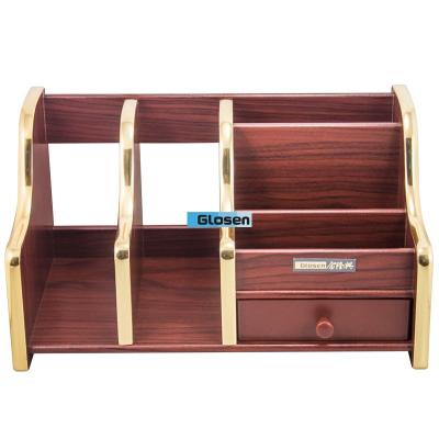 China Wooden Retractable Pencil Office Pen Holder Multifunctional For Office for sale