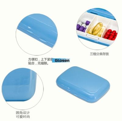 China Blue / White Multifunctional Stopping  Mini Pill Case Fashionable for sale