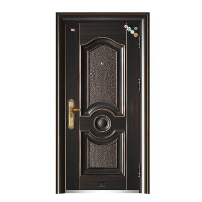 China New Design Bullet Proof Steel Security Door Leaf Door Ghana Design Traditional Steel Security Door With Best Price for sale