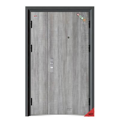 China Cheap Modern Simple Steel Door Home Security Metal View Exterior Door Traditional Adjustable Security Mild Steel for sale