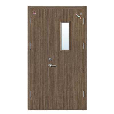 China Traditional Cheap Front Double Designs Wooden Room Doors Health Clinic Hospital Door for sale