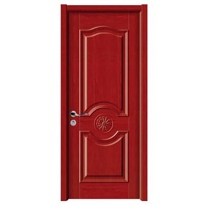 China modern interior wooden door hdf red oak door waterproof natural wood veneer door for sale