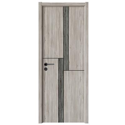 China Waterproof classic wooden grain hotel room entrance doors plywood doors in China for sale