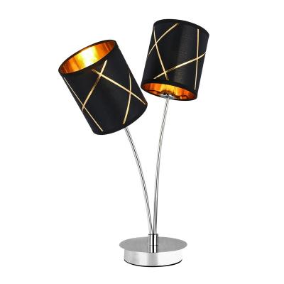 China Chinese modern style metal creativity fashion iron manufacturer hotel bending glass led table lamp for sale