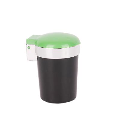 China Easy Clean Lens Portable LED Car Ashtray With Tobacco Plastic Trash Can Smokeless Led Light Car Ashtray for sale