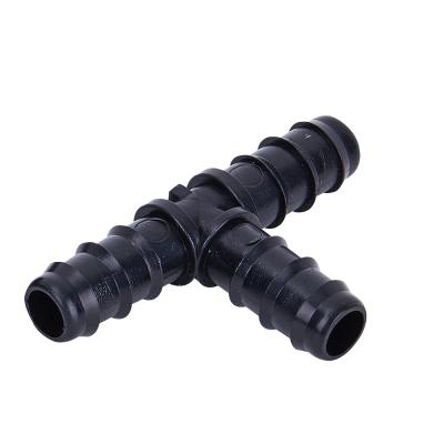 China Agriculture Irrigaiton China Factory Hoses Barbed Plastic Irrigation Ferrule / Hose Tee Connector Fitting for sale