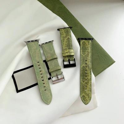 China Leather Leather Watch Bands For Apple iwathc6 Se Designer Watch Strap Luxury Woman 38 5 42 40 44mm for sale