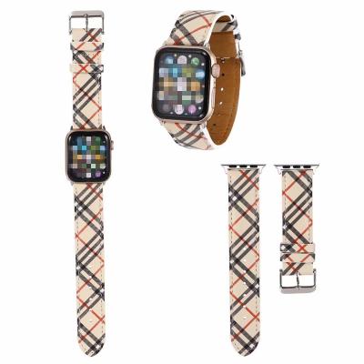 China Luxury Leather Watch Bands For Apple Watch 38 40 42 44mm Designer Watch Strap For iwatch Series 6 5 4 Women Strap for sale