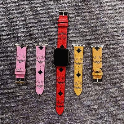 China Leather Fashion Leather Watch Bands For Apple Smart Watches Designer Luxury Style High Quality Watchband For iwatch 7 6 38 42 mm for sale