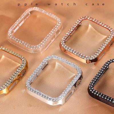 China Diamond Style Acrylic Luxury Watch Case For I Watch Series 7 6 5 Fashion Watch Cover For Apple Smart Watches 38 40 41 42 44 45mm for sale