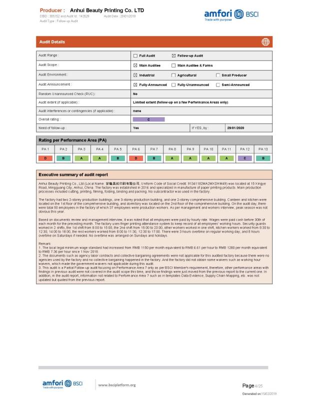 BSCI - Shanghai Risen International Trade Co., Ltd.