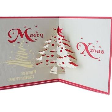 China paper & Wholesale Cardboard Christmas Custom Pop Greeting Cards for sale