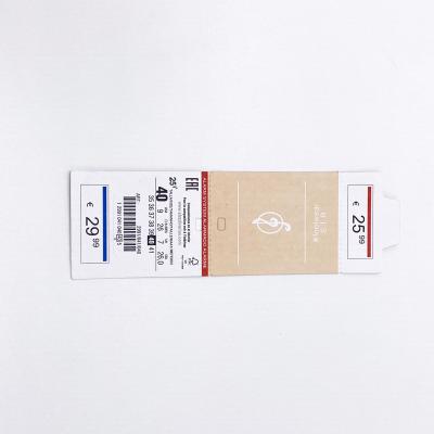 China Recyled Foldable White Coated Hang Tag With Customize Printing for sale