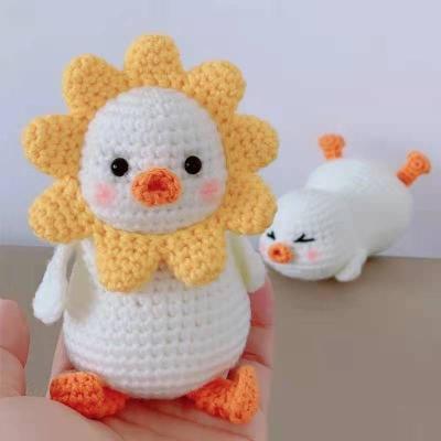 China Wholesale Cute Plush Custom Fun Soft Creative Handmade Crochet Knitted Swing Duck Dolls for sale