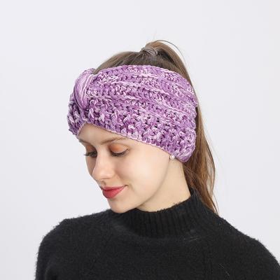 China Medium woolen knitted headbands for girls decorated headbands for trendy birthday gifts for sale