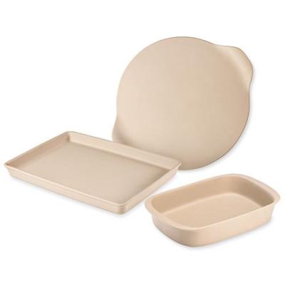 China Viable Unglazed Stoneware Dish Stoneware Ceramic Starter Cooking Set for sale