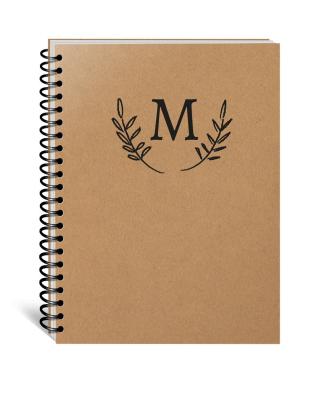 China Custom Vintage Dotted Spiral Notebook Kraft Paper Cover Hardcover Notebook for sale