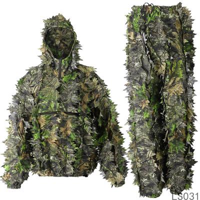 China Lightweight Wholesale Leaf 3D Sniper Ghillie Camouflage Russian Hunting Clothing for sale